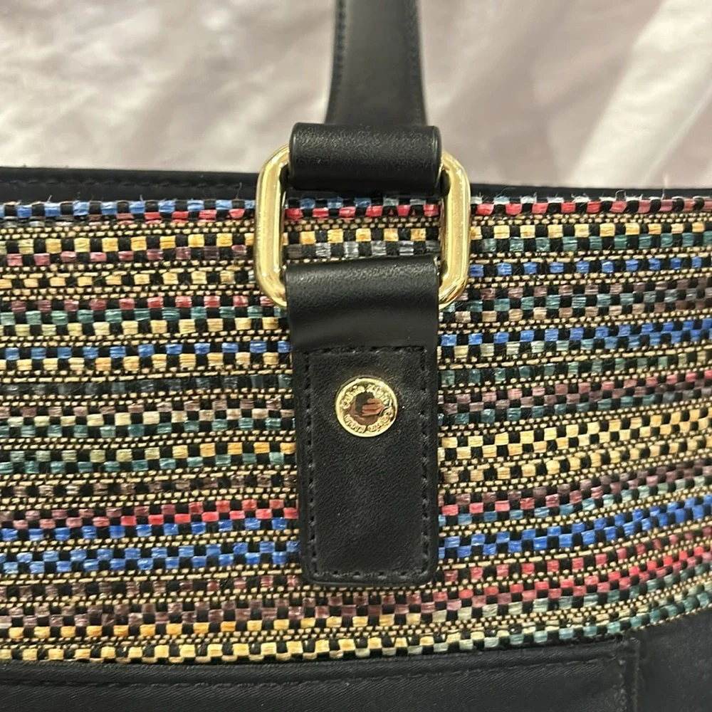 Calvin Klein Nylon purse with multi-colored band. - Picture 3 of 10